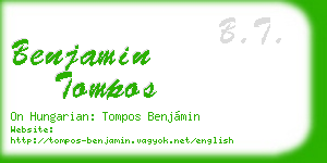 benjamin tompos business card